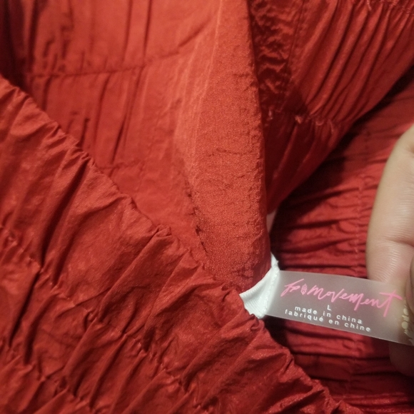 Free People The Way Home High Waisted Red Athletic Shorts - Picture 3 of 3